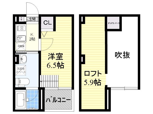 LA FIORE AMA(1K/1階)の間取り写真