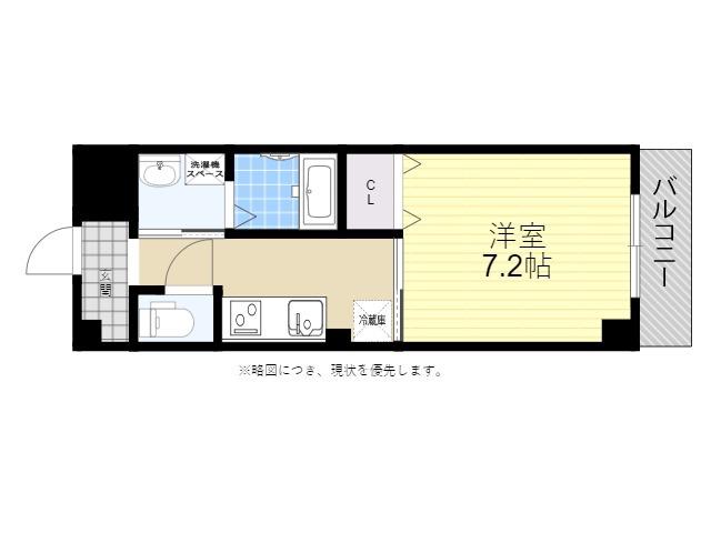 ダイワール立花(1K/4階)の間取り写真