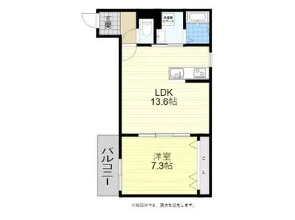 プランドール尼崎(1LDK/1階)の間取り写真