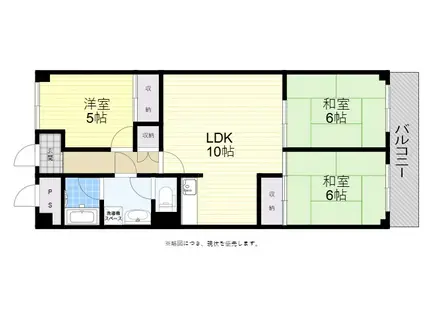 シロハイヌ今米(3LDK/4階)の間取り写真