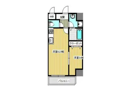 MAISON PREMIER VI(1LDK/5階)の間取り写真