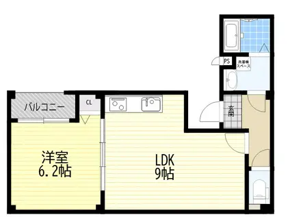 ネクステージ七松町(1DK/1階)の間取り写真