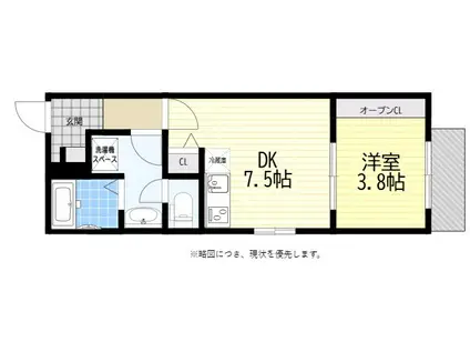 リブレメゾン立花町1(1DK/3階)の間取り写真