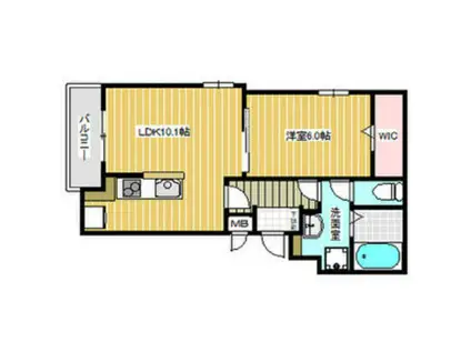 ブランノワール(1LDK/1階)の間取り写真