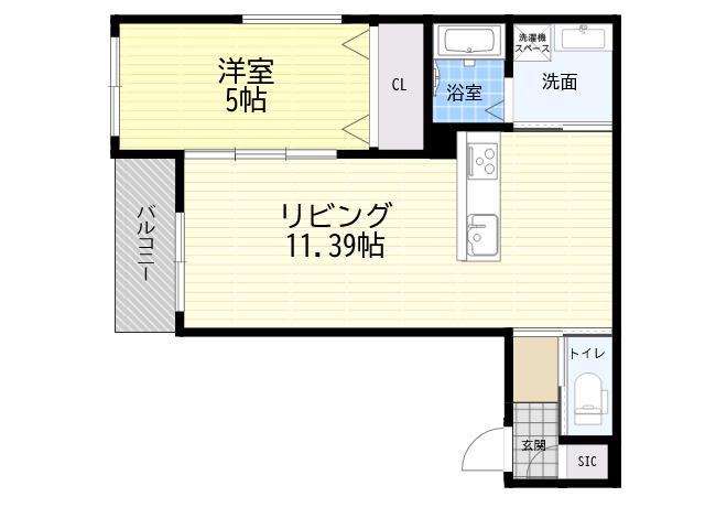 LA MAISON・凛(1LDK/3階)の間取り写真