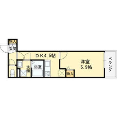 クレアール塚口Ⅰ(1DK/1階)の間取り写真