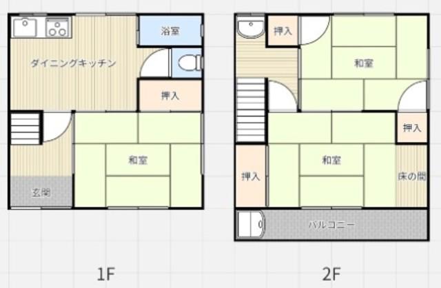 南七松町1丁目テラスハウス(3DK)の間取り写真