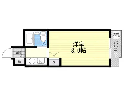 ジョイフル西宮北口(1K/3階)の間取り写真