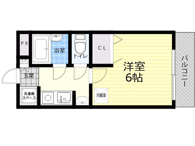 ステラハウス15(1K/1階)の間取り写真