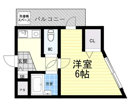ステラハウス15(1K/1階)の間取り写真