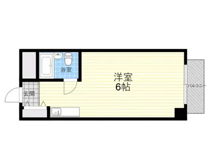 サニーウエスト(ワンルーム/2階)の間取り写真