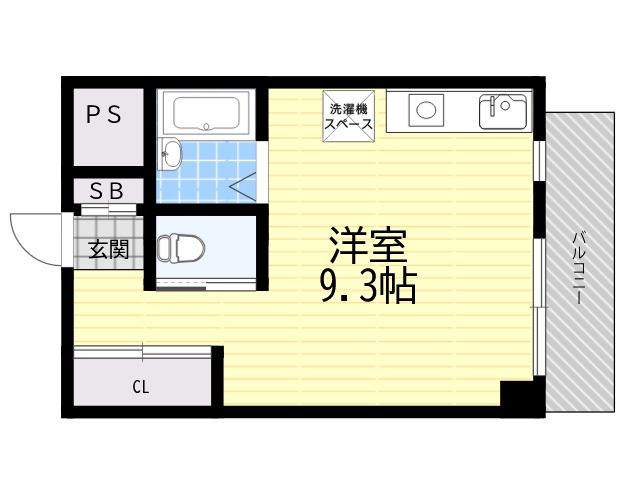 キングコーポラスⅡ(ワンルーム/3階)の間取り写真