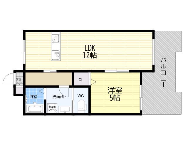 フォンテーヌ(1LDK/3階)の間取り写真