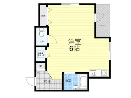 ラックビル(ワンルーム/2階)の間取り写真