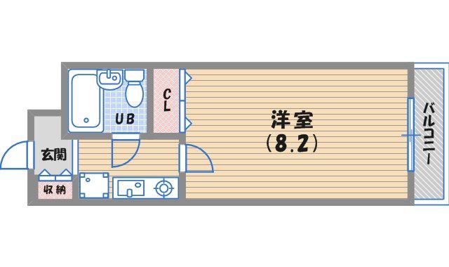 アーバニー甲子園(1K/3階)の間取り写真