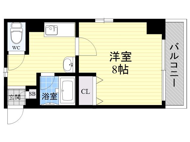 プチシャルマン北口(1K/3階)の間取り写真