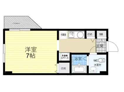 VIVE(ワンルーム/3階)の間取り写真