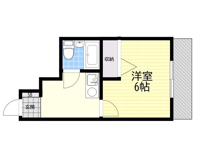 カサヴィエント(1K/3階)の間取り写真