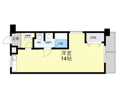 次楽マンション(ワンルーム/2階)の間取り写真