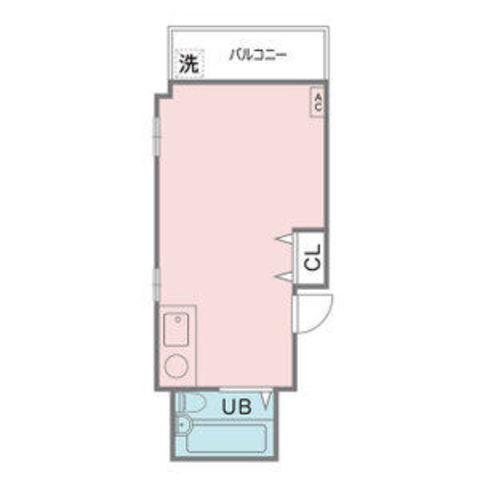 ブルックハイム甲子園(ワンルーム/2階)の間取り写真