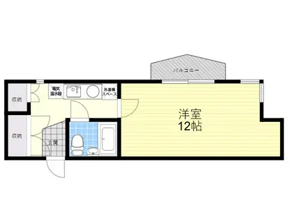グリーンサイド武庫川(1K/2階)の間取り写真