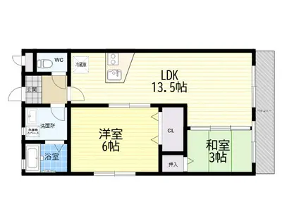 ミニヨンコート(1LDK/3階)の間取り写真