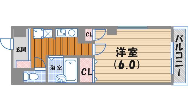 パ-ルレジデンスⅡ(1K/3階)の間取り写真