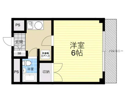 ふたばマンション(1K/2階)の間取り写真