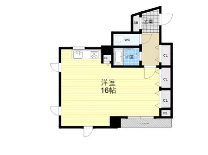 サンロイヤル西宮(ワンルーム/3階)の間取り写真