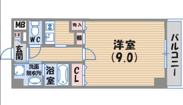 エトール10(1K/5階)の間取り写真