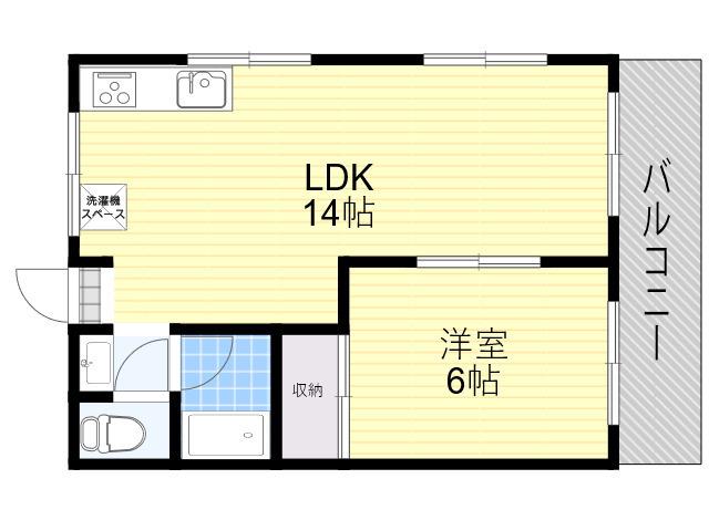 ベルセゾン(1LDK/3階)の間取り写真