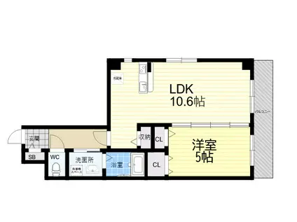 PIER南昭和(1LDK/3階)の間取り写真