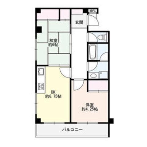 リーベスト広田(2DK/3階)の間取り写真