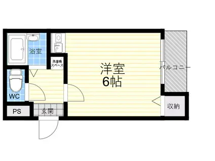 ベル甲子園口3(ワンルーム/1階)の間取り写真