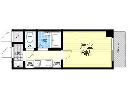 サンホームズ内山(1K/5階)の間取り写真
