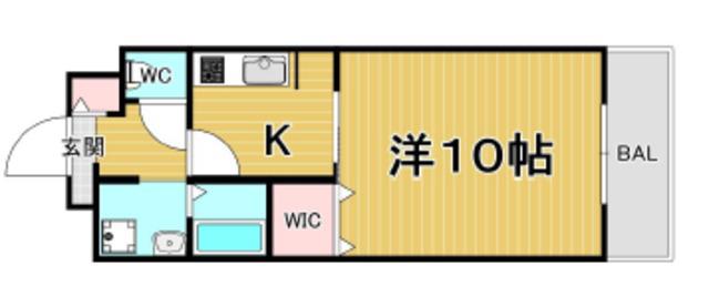 キャッスルプラザ甲子園アネックス(1K/11階)の間取り写真