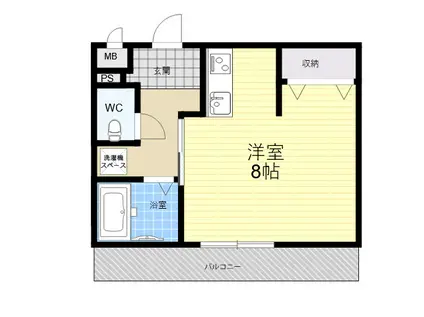 シュエット吉本(ワンルーム/3階)の間取り写真