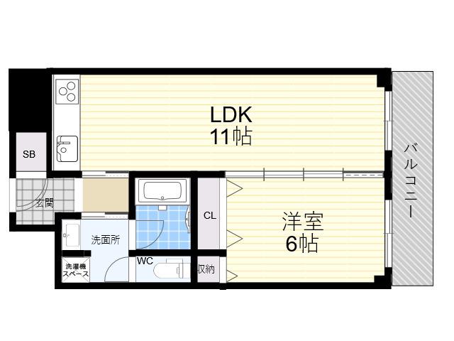 うはらビル(1LDK/3階)の間取り写真