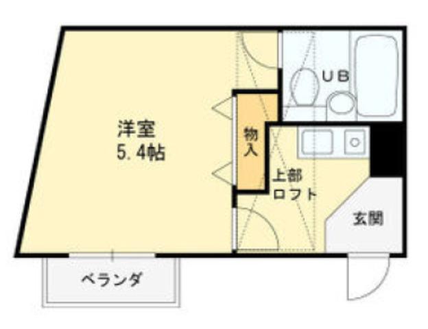 シャルマンフジ西宮(1K/3階)の間取り写真