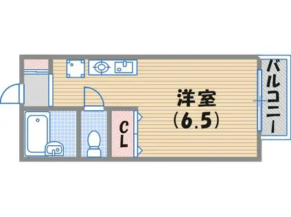 プリマベーラ春壱番館(ワンルーム/1階)の間取り写真