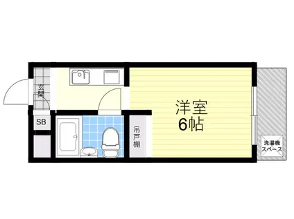 メゾンドアヴニール(ワンルーム/2階)の間取り写真