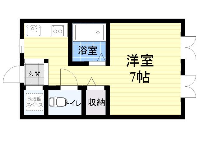 キャナルサイドヴィレッジシーサイド(ワンルーム/1階)の間取り写真