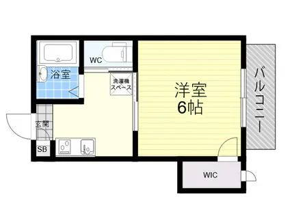 福来西宮北口(1K/1階)の間取り写真