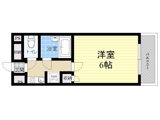 チェリーハイム河原(1K/1階)の間取り写真