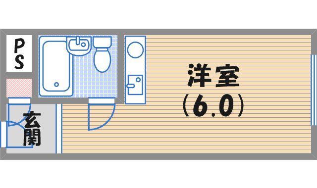 マ・メゾン仁川(ワンルーム/1階)の間取り写真