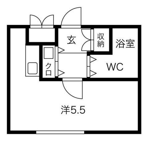 サンパレス21夙川東(ワンルーム/3階)の間取り写真