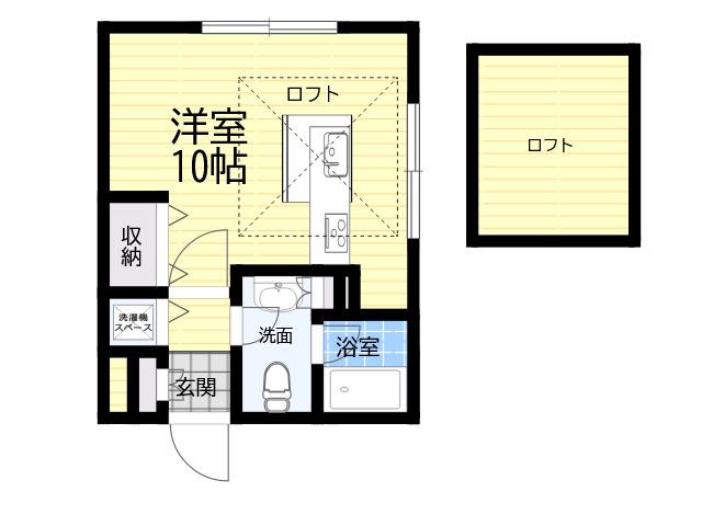 ブリストル(ワンルーム/3階)の間取り写真