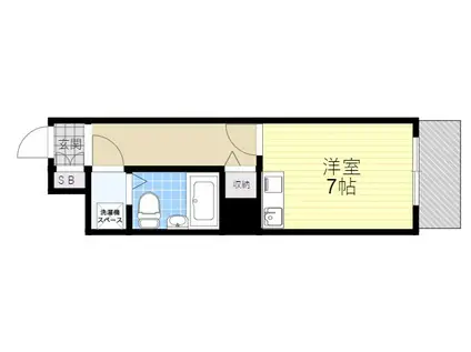 モンミエール(1K/3階)の間取り写真