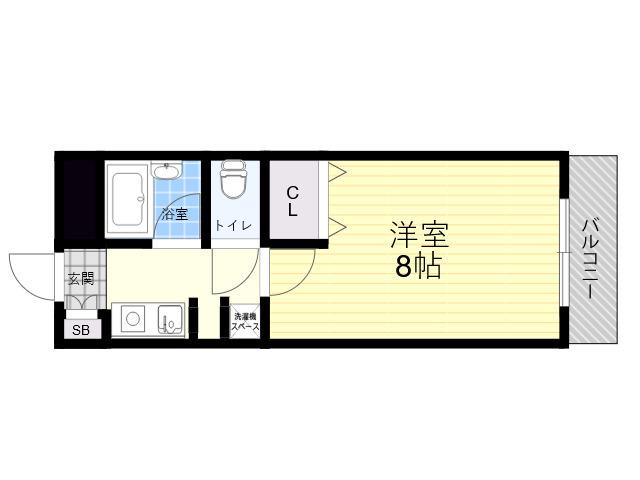 ステラハウス19(1K/3階)の間取り写真
