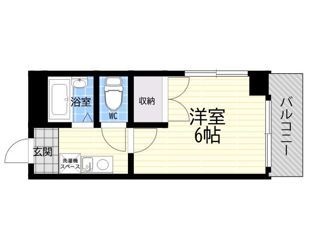 ワンズ仁川(ワンルーム/2階)の間取り写真
